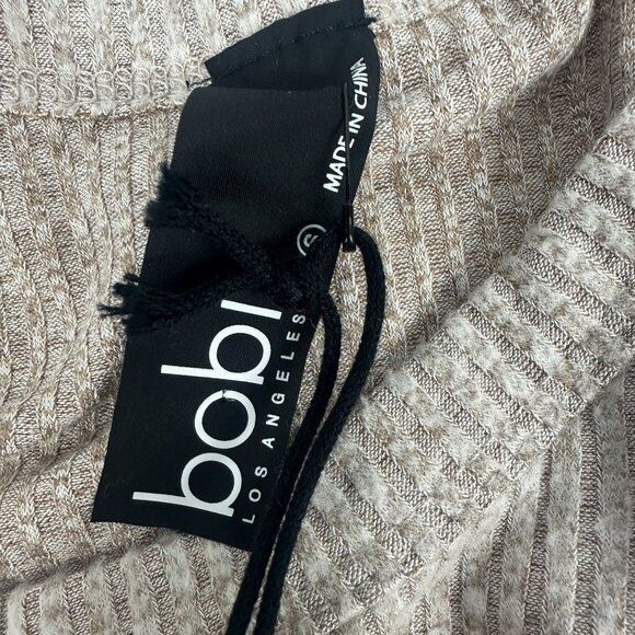 Bobi Los Angeles Womens Ribbed Knit Sweater Tan Blend Size S - Picture 3 of 7